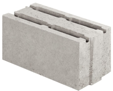 Блок бетонный стеновой 390х190х188 мм