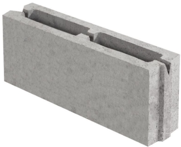Блок бетонний перегородковий 390х90х188 мм