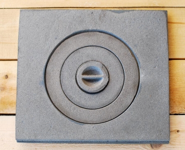 Плита одноконфорочная чугунная 410х370 с соединением "паз-гребень"