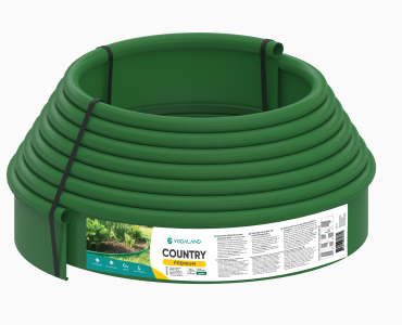 Бордюр садовий пластиковий Country Premium H110 зелений 10м