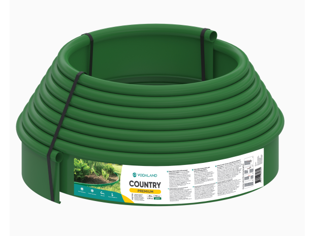 Бордюр садовый пластиковый Country Premium H110 зеленый 10м