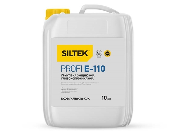 Грунтівка глибокопроникаюча зміцнююча Siltek E-110 Profi (10л)