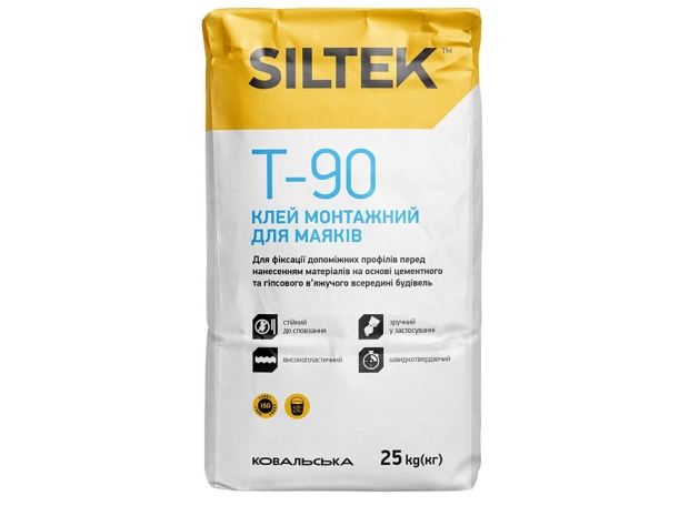 Клей монтажный для маяков Siltek T-90 (25 кг)