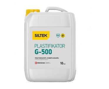 Пластифікатор Siltek Plastifikator G-500 для бетону та будівельних розчинів «Універсальний» (10 л)