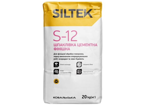 Шпаклевка цементная финишная Siltek S-12 (20кг)