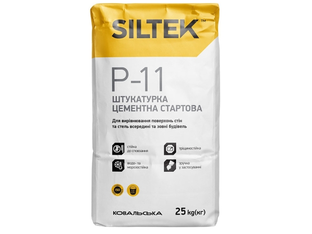 Штукатурка цементная стартовая Siltek P-11 (25 кг)