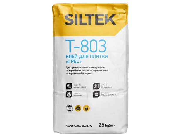 Клей для плитки ГРЕС Siltek T-803 (25 кг)