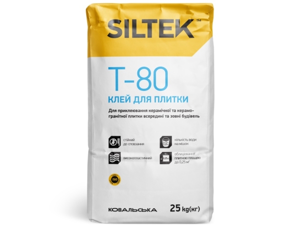 Клей для плитки Т-80  Siltek(25 кг)