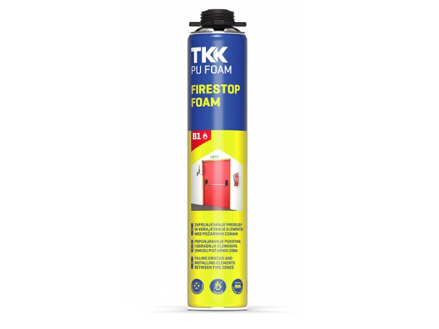 Піна монтажна вогнестійка професійна TKK FIRESTOP PU FOAM 750 мл