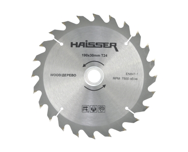 Диск пильний 190х30 24 зуб. по дереву HAISSER