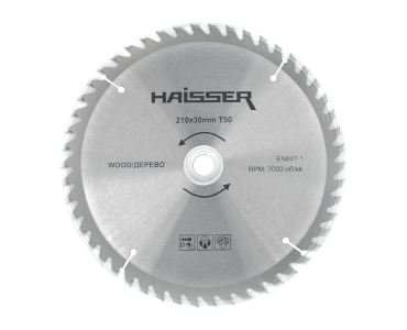 Диск пильний 210х30 50 зуб. по дереву HAISSER