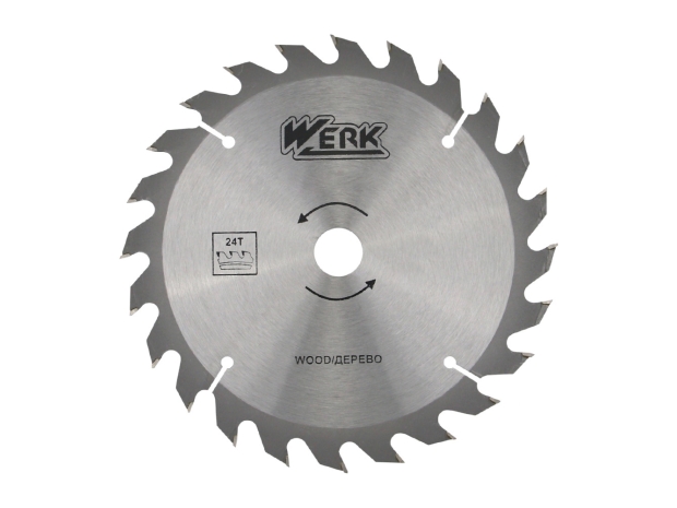 Диск пильний 115х22,23 24 зуб. по дереву WERK (WE109101/4332621)