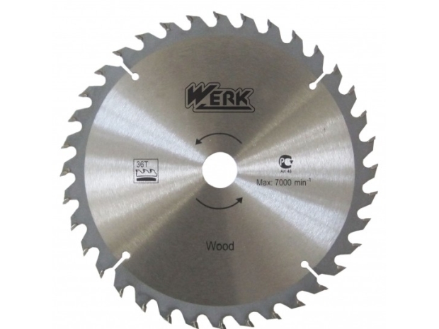 Диск пильний 180х22.23 48 зуб. по дереву WERK (WE109113/4332628)