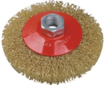Щітка конусна із рифленої(гофрованої) проволоки, 100мм, М14 WERK WE107500/7132612