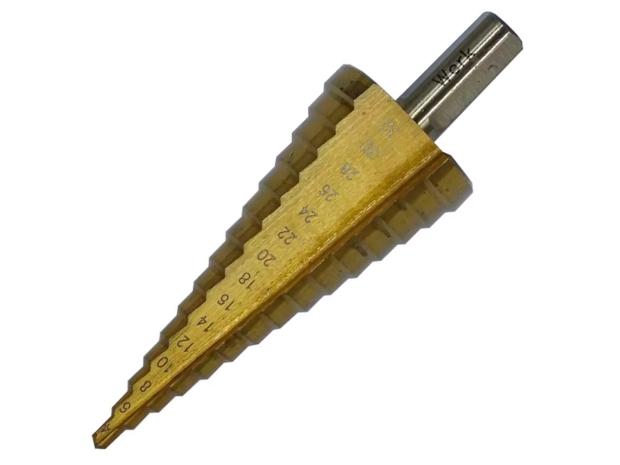 Свердло ступінчате по металу WERK 4-32mm (4,6,8,10,12,14,16,18,20,22,24,26,28,30,32)