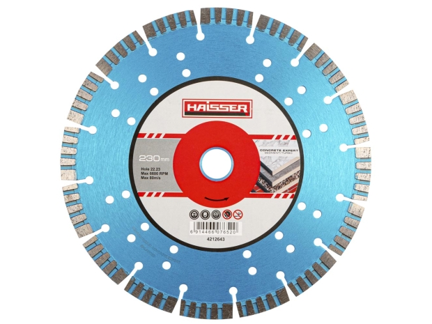 Диск алмазний Segment/Turbo CONCRETE EXPERT 230x3,0x12x22,23 (HAISSER) 4212643