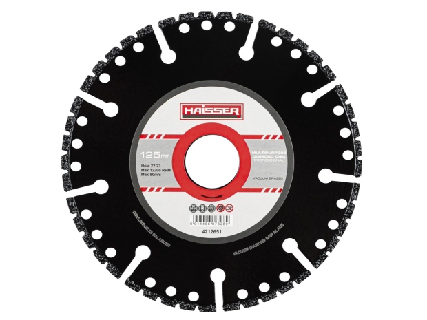 Диск алмазний MULTIPURPOSE PROFESSIONAL 125x1.2x3x22.23 (HAISSER) 4212651
