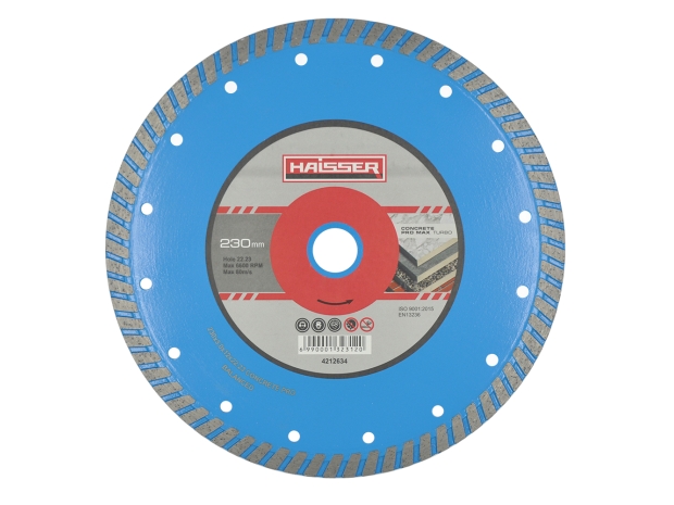 Диск алмазний Turbo CONCRETE PRO MAX 230x3.0x12x22.23 мм (HAISSER) 4212634
