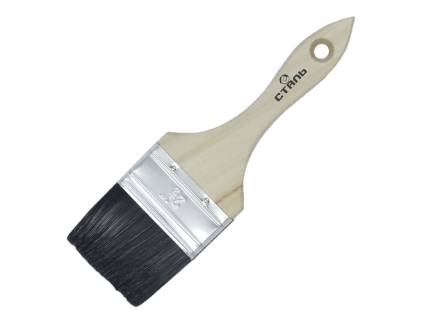 Пензлик для лаку 2,5" натуральний ворс Сталь