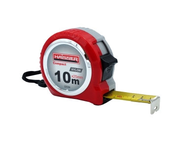10x25 рулетка, нейлон, пластиковий корпус, 2 стопа, HAISSER Compact