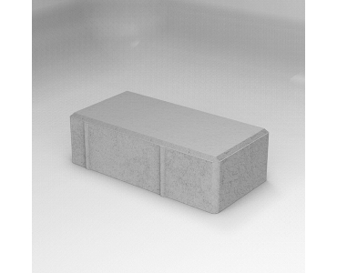 Тротуарная плитка Кирпичик 6 см, серый