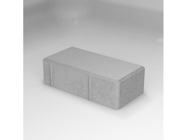 Тротуарная плитка Кирпичик 6 см, серый