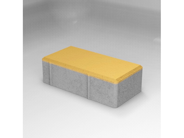 Тротуарная плитка Кирпичик 6 см, желтый