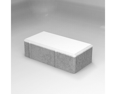 Тротуарная плитка Кирпичик 4 см, белый