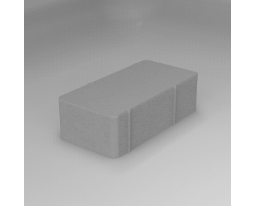 Тротуарная плитка Кирпичик без фаски 6 см, серый