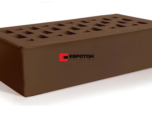 Кирпич облицовочный Евротон, коричневый М-150