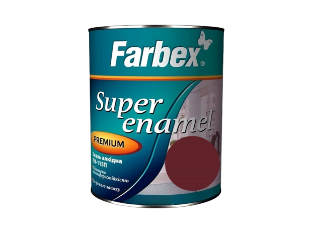 Емаль алкідна ПФ-115П вишнева Farbex 0,9 кг