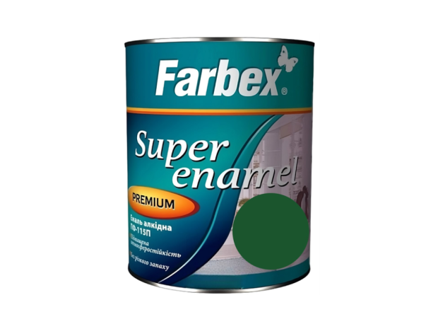 Емаль алкідна ПФ-115П зелена Farbex 0,9 кг