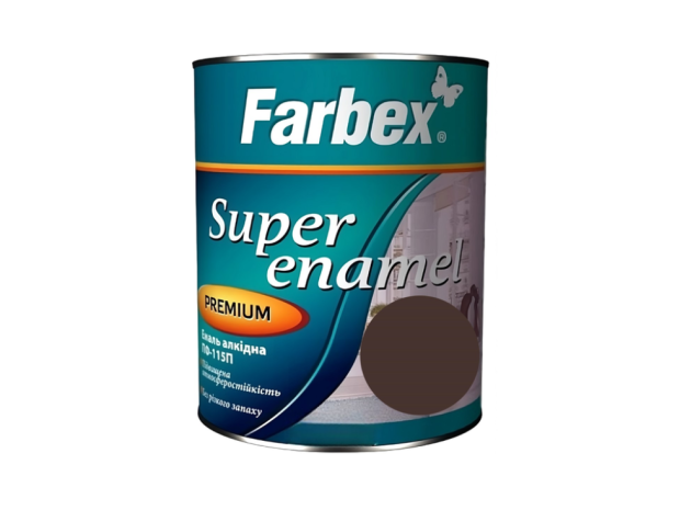 Емаль алкідна ПФ-115П коричнева Farbex 2.8 кг