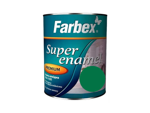 Емаль алкідна ПФ-115П світло-зелена Farbex 0,9 кг