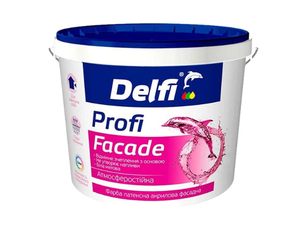 Краска латексная акриловая фасадная Profi Facade Delfi 4.2 кг