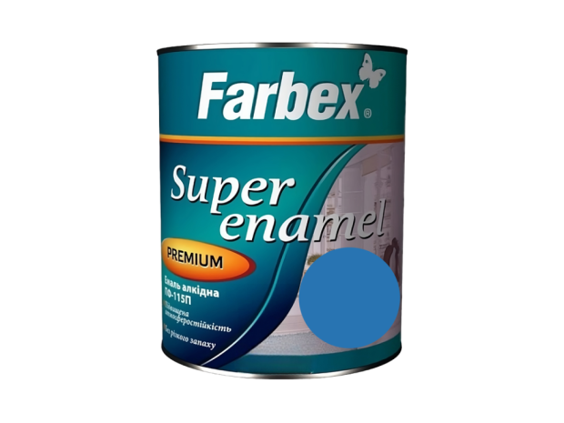Емаль алкідна ПФ-115П яскраво-блакитна Farbex 2.8 кг