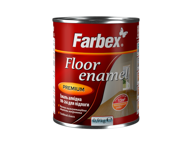 Емаль алкідна ПФ-266 жовто-коричнева Farbe 0,9 кг