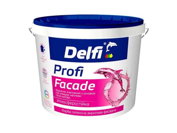 Фарба латексна акрилова фасадна Profi Facade Delfi 4.2 кг