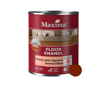 Емаль для підлоги ПФ-266 зносостійка глянсова червоно-коричнева Maxima 2,3 кг