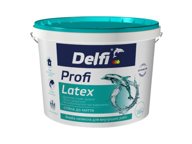 Фарба латексна акрилова для внутрішніх робіт Profi Latex Delfi 4.2 кг