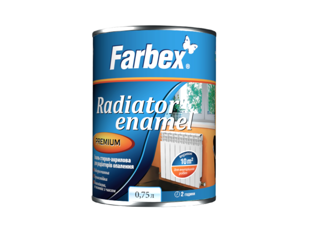 Эмаль акриловая для радиаторов отопления Farbex 0,75л