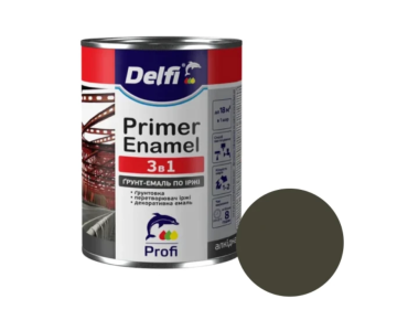 Ґрунт-емаль по іржі 3 в 1 хакі-матова Delfi 0.9 кг Ґрунт-емаль по іржі 3 в 1 хакі-матова Delfi 0.9 кг