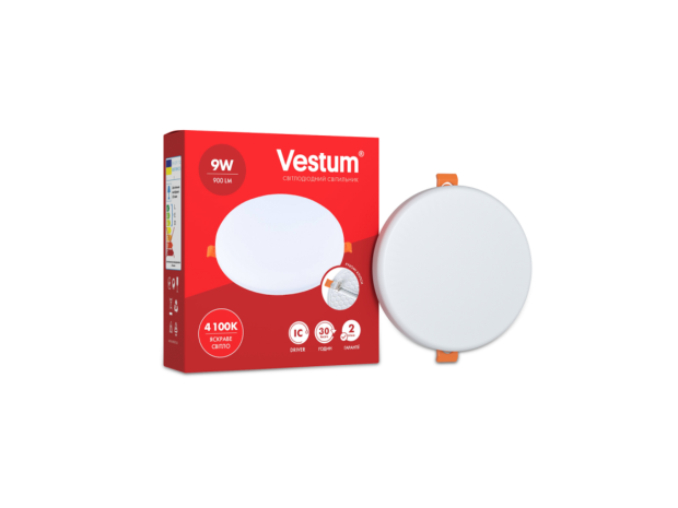 Светильник LED "без рамки" круг Vestum с регулируемым креплением 9W 4100K