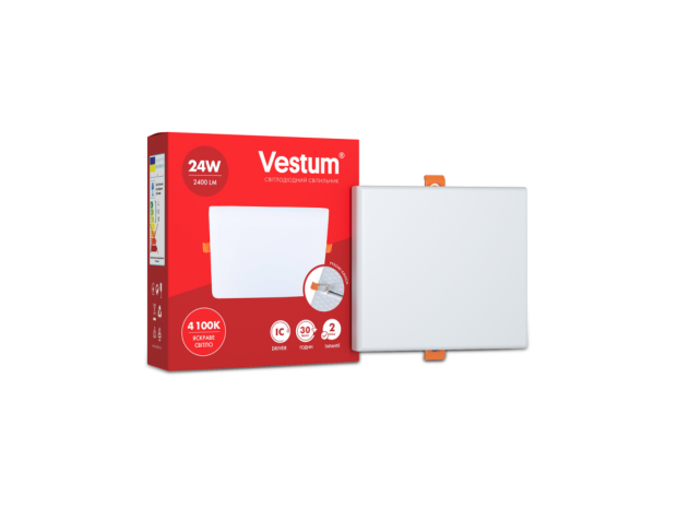 Світильник LED "без рамки" квадрат Vestum з регульованим кріпленням 24W 4100K