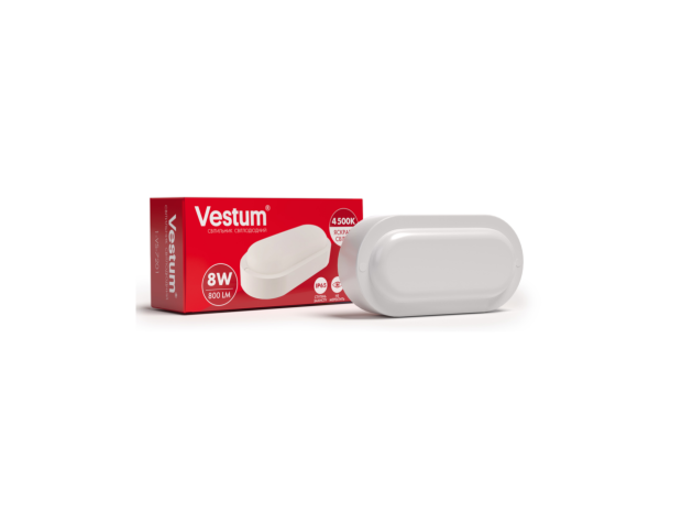 Светильник ЖКХ LED 8W овал 4500K 220V Vestum